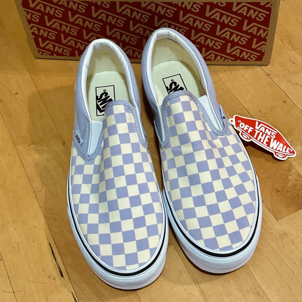 Vans classic slip ons. Size 11.5. Checkerboard Gray Dawn. Brand new $29